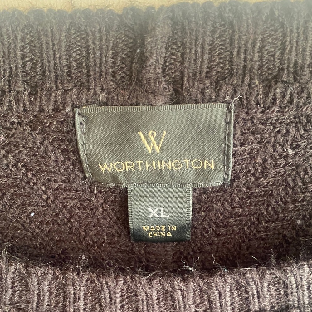 Worthington Women's Black Crewneck Sweater - Picture 2 of 9